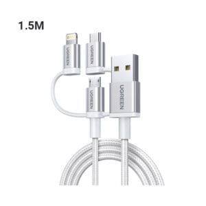 Ugreen US186 (50203) 3-in-1 USB 2.0-A Multifunction Cable - 1.5M