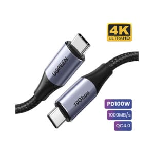 UGREEN US355 (80150) USB-C to USB-C 100W USB 3.2 10Gbps Charger Cable - 1m