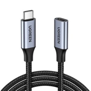 UGREEN US372 (30205) USB-C Male to USB-C Female Gen2 Alu Case Braided Extension Cable 1M