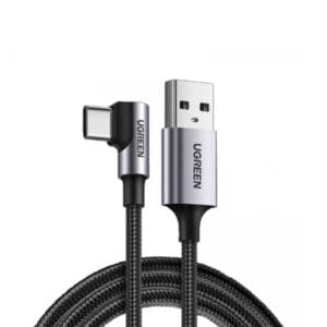UGREEN US284 (50941) Right Angle USB-A to USB-C Cable 1m (Space Gray)