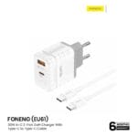 FONENG (EU61) 30W A+C 2-Port GaN Charger With Type-C to Type-C Cable
