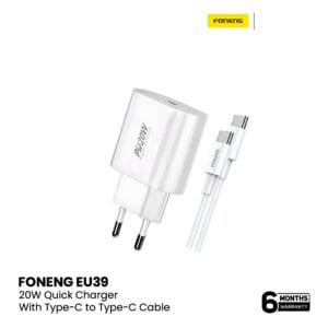 FONENG EU39 PD 20W Quick Charger With Type-C to Type-C Cable